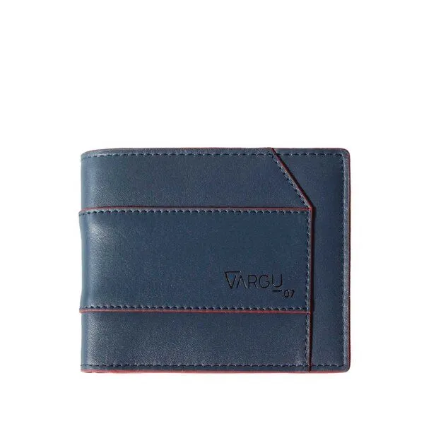 Vargu Vargu Echtleder Geldbörse KON 1-L, Navy - red, – Produktbild 1 von 3