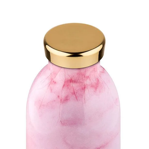 24bottles 24bottles 0,33l Thermosflasche - verschiedene Muster, Pink marble, – Produktbild 2 von 2