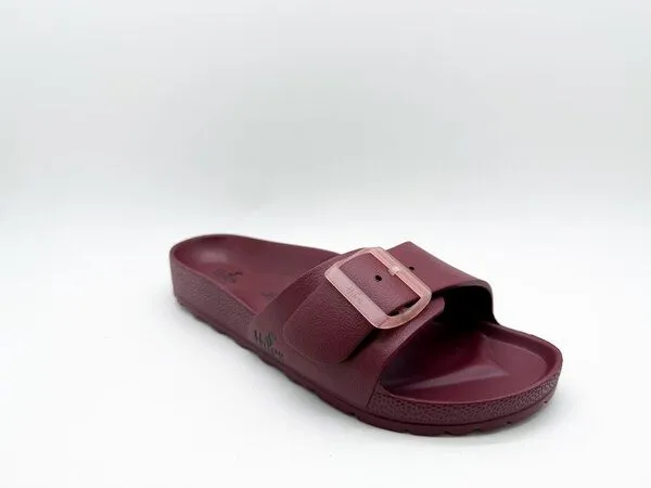 thies Vegane Ecofoam Strap Sandale von thies ® aus recyceltem EVA, Bordeaux, – Produktbild 3 von 4