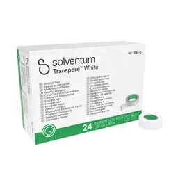 Solventum Germany TRANSPORE White 1,25 cmx9,1 m Rollenpflaster 24 St Pflaster – Produktbild 1 von 1