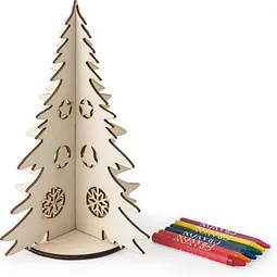 hi!dea™ PINERY. Zerlegbarer Weihnachtsbaum aus Holz zum Bemalen, Naturhell – Produktbild 1 von 1