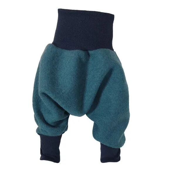 liebewicht liebewicht Yogahose Sarouelhose Pumphose Wolle verschiedene Farben nach Wahl, Petrol/dunkelblau, – Produktbild 2 von 4