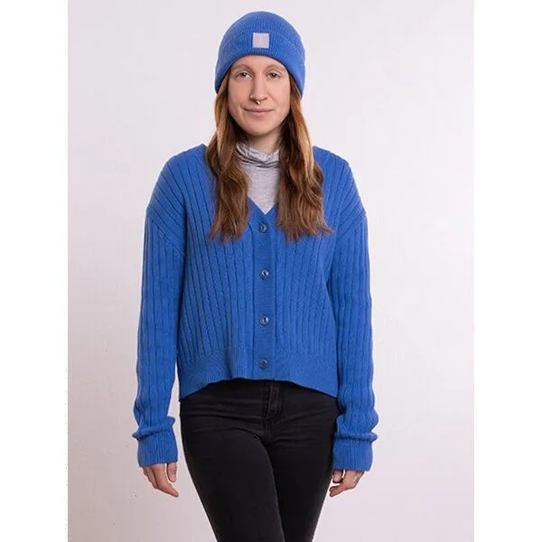 Bleed Bleed Strickjacke COMFY KNIT aus TENCEL und Bio-Baumwolle, Blau (kobaltblau), – Produktbild 2 von 4