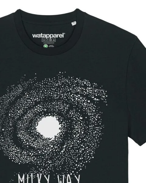 watapparel watapparel T-Shirt Unisex Milky way, Black, – Produktbild 3 von 3