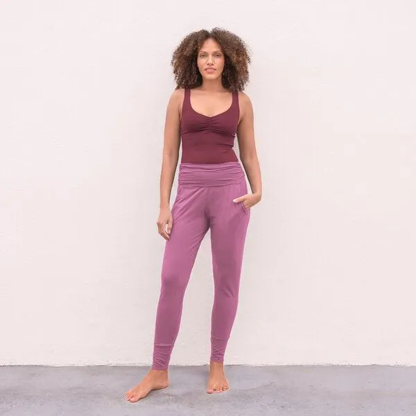 Jaya Jaya MARI TENCEL - Damen - Yoga + Loungepants aus softem Tencel/Biobauwollmix, Mauve/rosa, – Produktbild 1 von 2