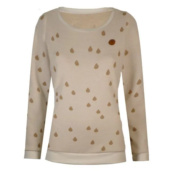 Frija Omina Frija Omina Bio Pullover "Uno" Glitzer Tropfen, Creme (weiß), – Produktbild 1 von 1
