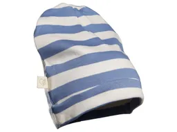 HANS NATUR Kinder Mütze Bio-Baumwolle blau-off white Gr.110/128 – Produktbild 1 von 1