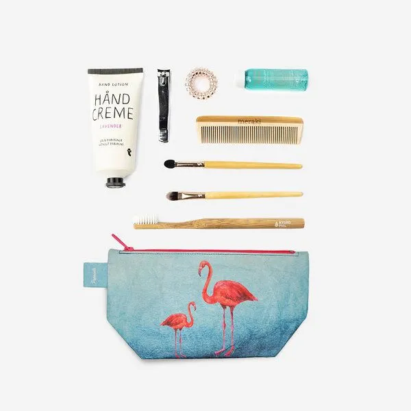 paprcuts paprcuts Kosmetiktasche, Flamingo ( türkis pink), – Produktbild 2 von 4