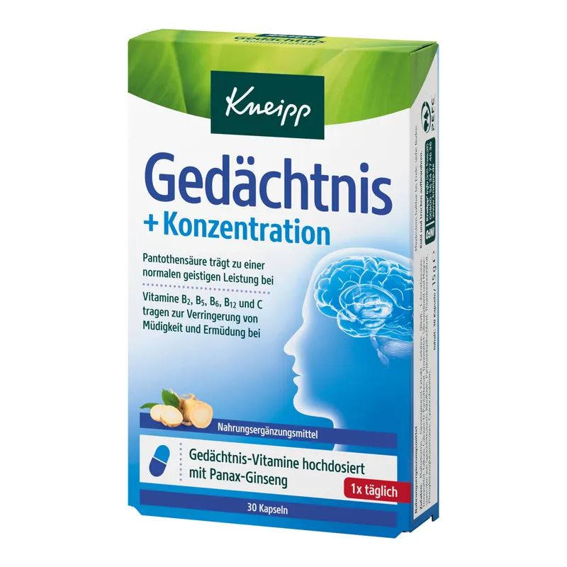 Kneipp Kneipp Gedächtnis+Konzentration Kapseln – Produktbild 2 von 2