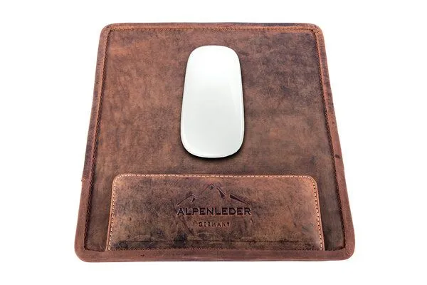 Alpenleder Alpenleder Mauspad TRENTO, Old havanna, – Produktbild 3 von 4