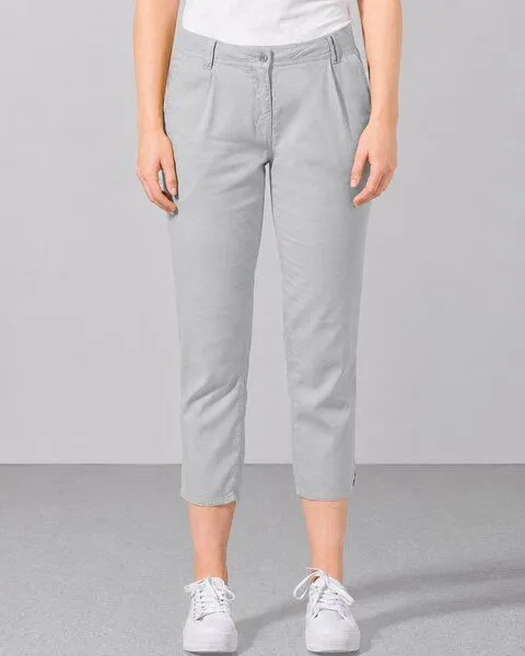 HempAge Hempage Damen 7/8 Bundfaltenhose Hanf/Biobaumwolle, Quartz(grau), – Produktbild 1 von 4