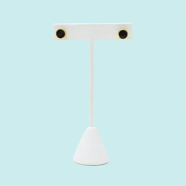 Swahili Coast Swahili Coast Messing Ohrstecker - BONE & HORN DOTS - Recycling Messingschmuck, Horn (schwarz), – Produktbild 3 von 3