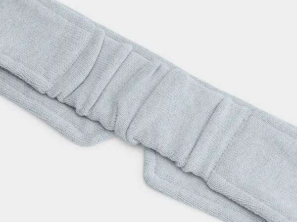 Yumeko Schlafmaske Gestrickt Yumeko aus Bio-Baumwolle, Faded blue, – Produktbild 2 von 2