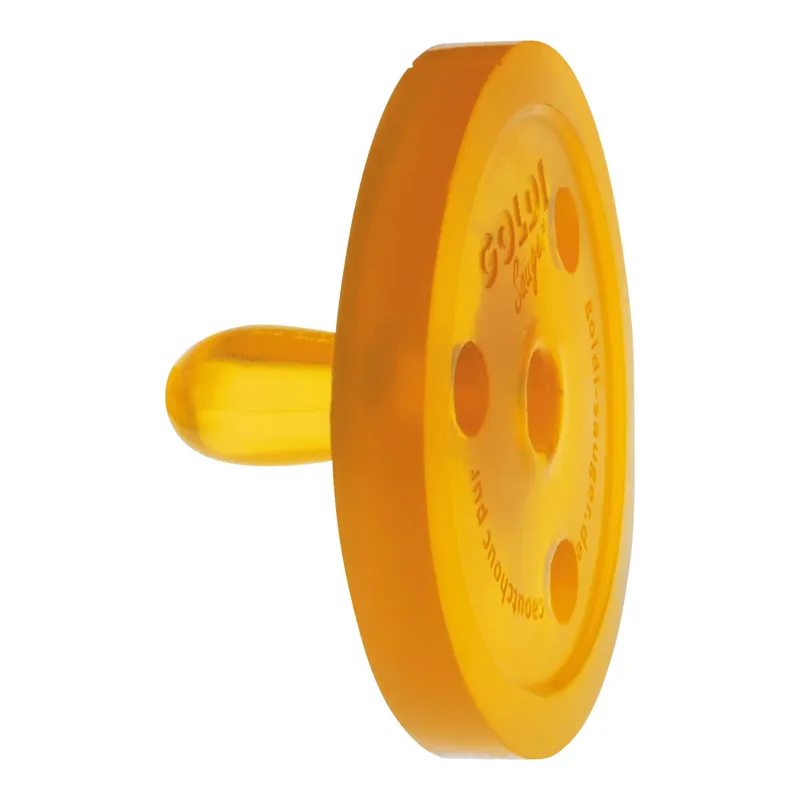 Goldi Goldi Beruhigungssauger, Naturkautschuk Schnuller, oval XS, 2er-Set 2 Stück, ab 0 Monaten, Natur, – Produktbild 1 von 4
