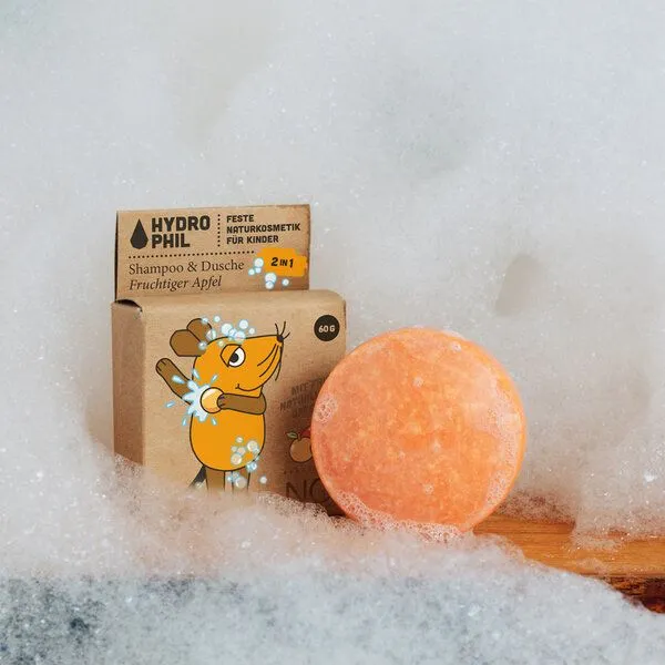 Hydrophil HYDROPHIL Festes 2in1 Shampoo & Dusche für Kids | Naturkosmetik | – Produktbild 2 von 6