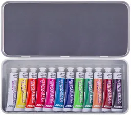Jolly Jolly Temperafarbe Tempera Farben, 12 verdünnbare Flüssigfarben (12x7,5ml), in komfortabler Metallbox – Produktbild 1 von 1