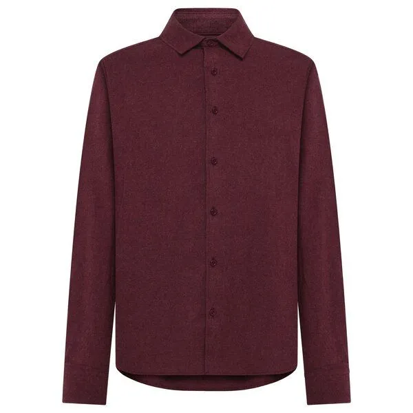 KnowledgeCotton Apparel KnowledgeCotton Apparel Flanell-Hemd Dune Regular, Burgundy, – Produktbild 1 von 3