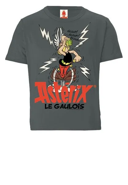 LOGOSH!RT LOGOSH!RT - Asterix le Gaulois - Zaubertrank - Bio T-Shirt Print, Grau, – Produktbild 1 von 4