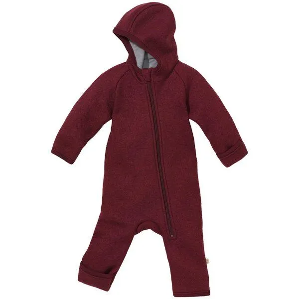 Disana Disana Baby Walk Zipp Overall kbT-Merinowolle, Cassis, – Produktbild 1 von 3