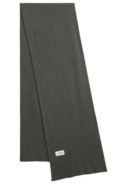 MELA MELA Jacquard Strick Schal Style ASMEE aus 100% Bio-Baumwolle, Grün melange, – Produktbild 1 von 4