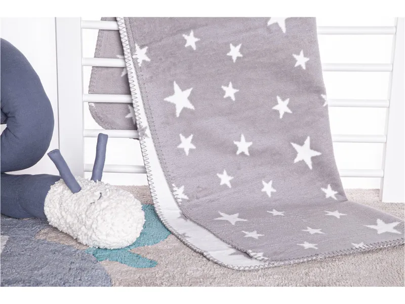 Richter Textilien Richter Textilien Babydecke Bio-Baumwolle New Stars titan Maße 75 x 100 cm, Mehrfarbig, – Produktbild 2 von 2