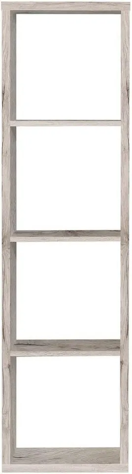 FORTE Standregal Mauro, FSC®-zertifiziert, Fachgröße 33x33cm, 4 Fächer, Beige, – Produktbild 4 von 8