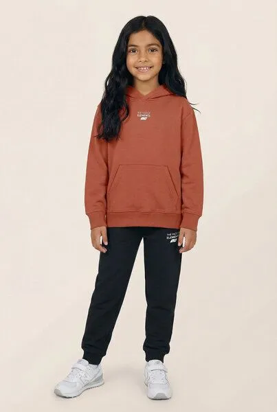THE FACE OF ELEMENTS THE FACE OF ELEMENTS Essential - Relaxed Fit Kids Hoodie aus 100% Bio-Baumwolle, Muddy (braun), – Produktbild 2 von 4