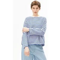 ARMEDANGELS ARMEDANGELS FRANKAA MAARLEN STRIPE Damen Sweatshirt aus Bio-Baumwolle, Undyed-dynamo blue, – Produktbild 1 von 1