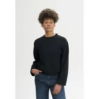 MELA MELA Rollsaum Strickpullover Style GEETHA aus 100% Bio-Baumwolle, Schwarz, – Produktbild 1 von 1
