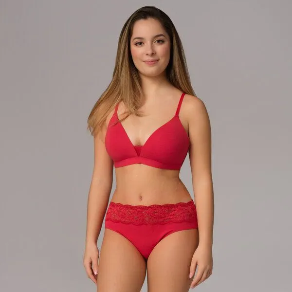 comazo|earth comazo|earth Fairtrade BH ohne Bügel | GOTS zertifiziert, Cranberry, – Produktbild 5 von 5