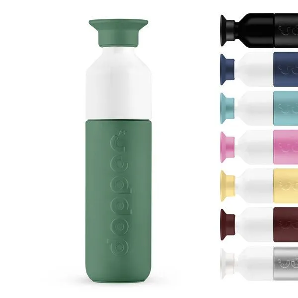 Dopper Thermosflasche Dopper Insulated 350ml, 580 ml - Doppelwandig, auslaufsicher, hält 24h kalt / 9h heiß, Pine green (grün), – Produktbild 3 von 4