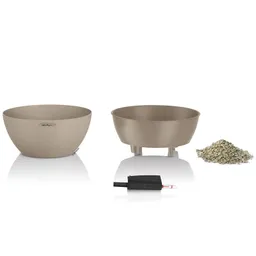 Lechuza® Lechuza® 'Cubeto Stone 30', sandbeige, ca. Ø 30 x 13,5 cm – Produktbild 1 von 1