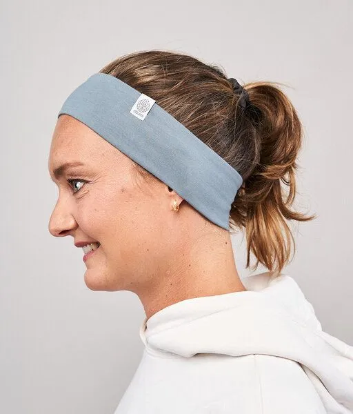obumi obumi STIRNBAND SCHMAL AUS BIO JERSEY IN VIELEN FARBEN, Air blue, – Produktbild 3 von 4