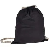 Memo memo Bio-Baumwoll-Turnbeutel, mit Fairtrade-Siegel, schwarz, 32 x 40 cm – Produktbild 1 von 2