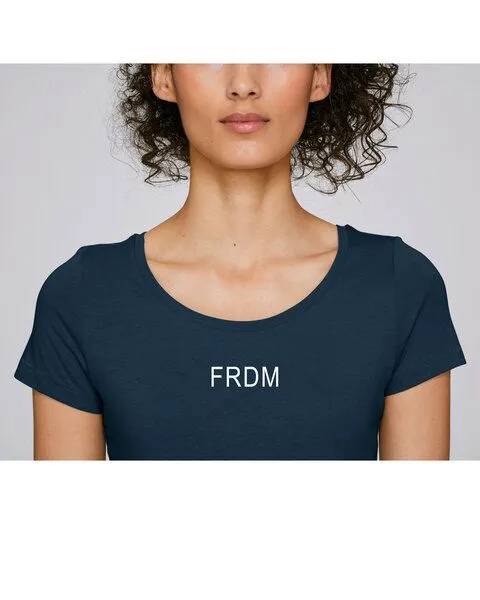 Human Family Bio Damen T-Shirt Amorous "Freedom" von Human Family, Navy, – Produktbild 1 von 2