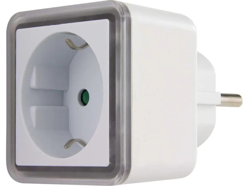 REV Nachtlicht "LED Mini" mit Steckdose & Dämmerungsautomatik, 0,5 W, weiß – Produktbild 1 von 1