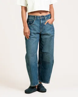 Kuyichi Kuyichi Damen vegan Jeans Rebel Barrel Kristallblau – Produktbild 1 von 1