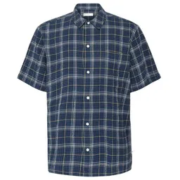KnowledgeCotton Apparel KnowledgeCotton Apparel Lockeres kurzarm Seersucker-Hemd – Produktbild 1 von 1
