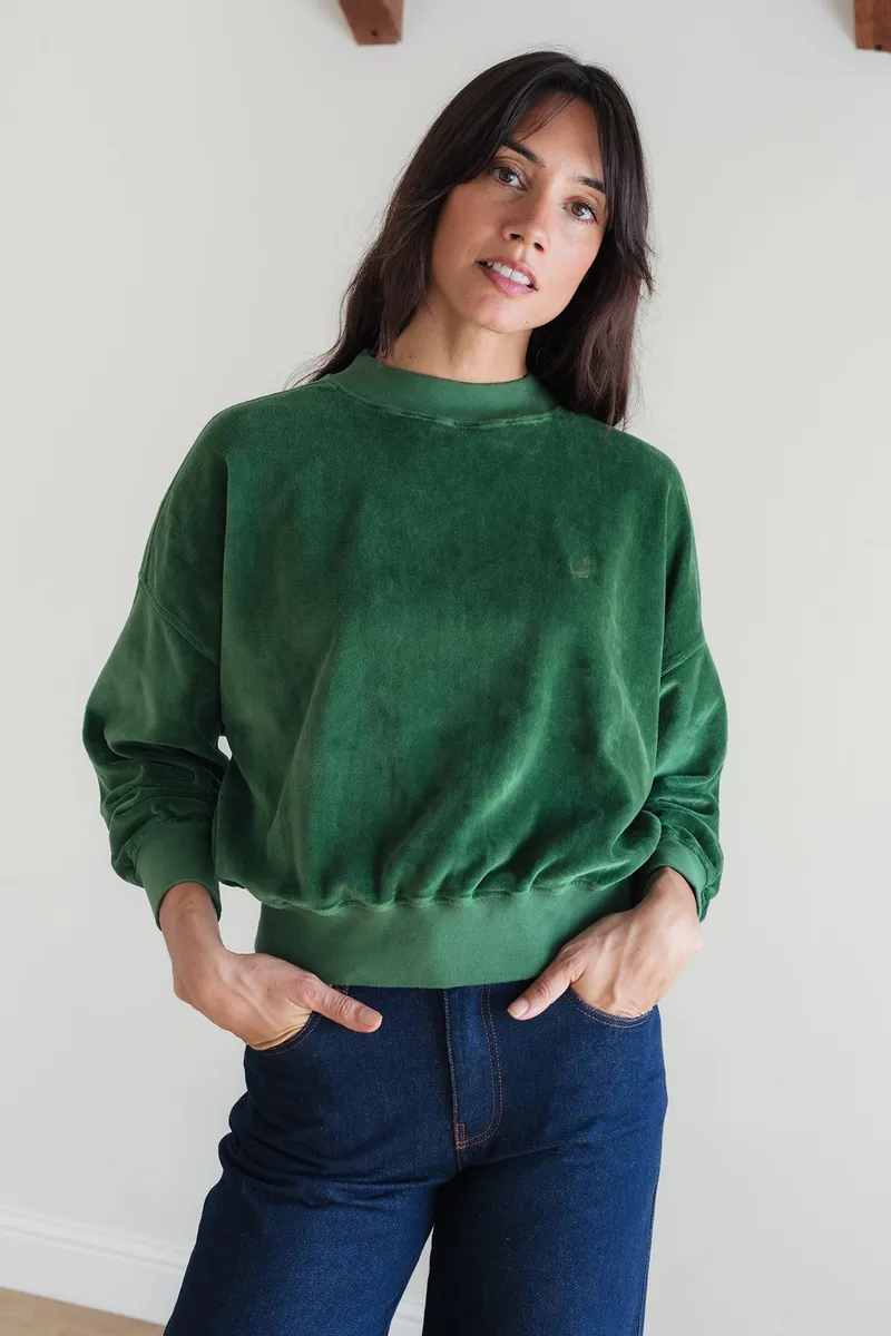TWOTHIRDS TWOTHIRDS Damen vegan Sweatshirt Binz Pickle Grün, Grün, – Produktbild 1 von 2