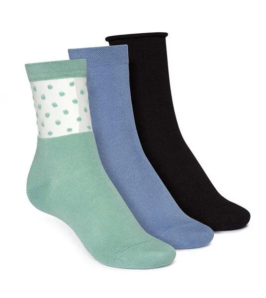 THOKKTHOKK ThokkThokk Socken Romance 3er-Pack, Grün-blau-schwarz, – Produktbild 1 von 3