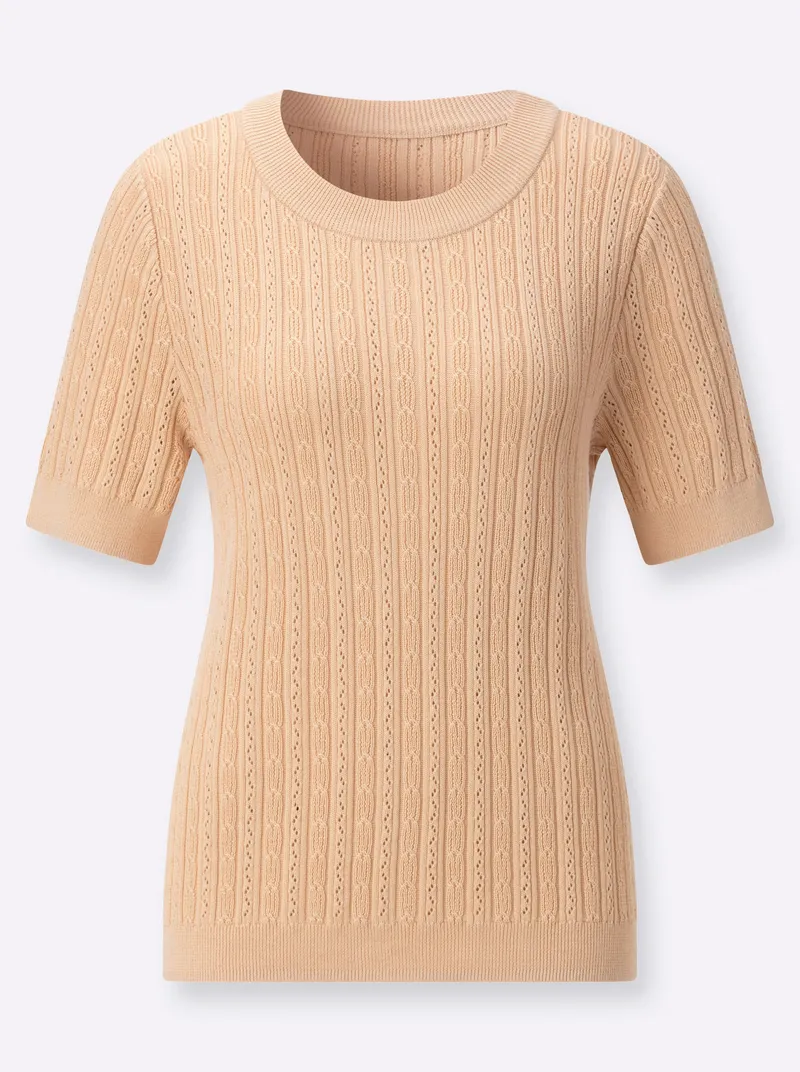 Witt Ajourpullover sand, Sand, – Produktbild 2 von 2