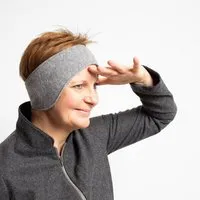 nahtur-design nahtur-design Ohrenwärmer | Stirnband aus Flauschloden | Wendefunktion, Grau_01 (grau), – Produktbild 2 von 5