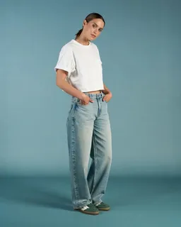 Kuyichi Kuyichi Damen vegan Jeans Lucy Loose Vintage Blue – Produktbild 1 von 1