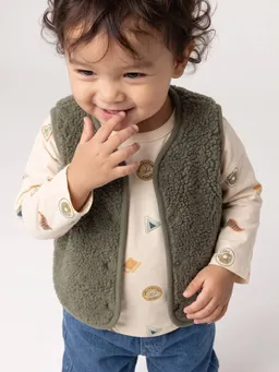 Vertbaudet Baby Weste aus Teddyfleece mit Druckknöpfen – Produktbild 1 von 1