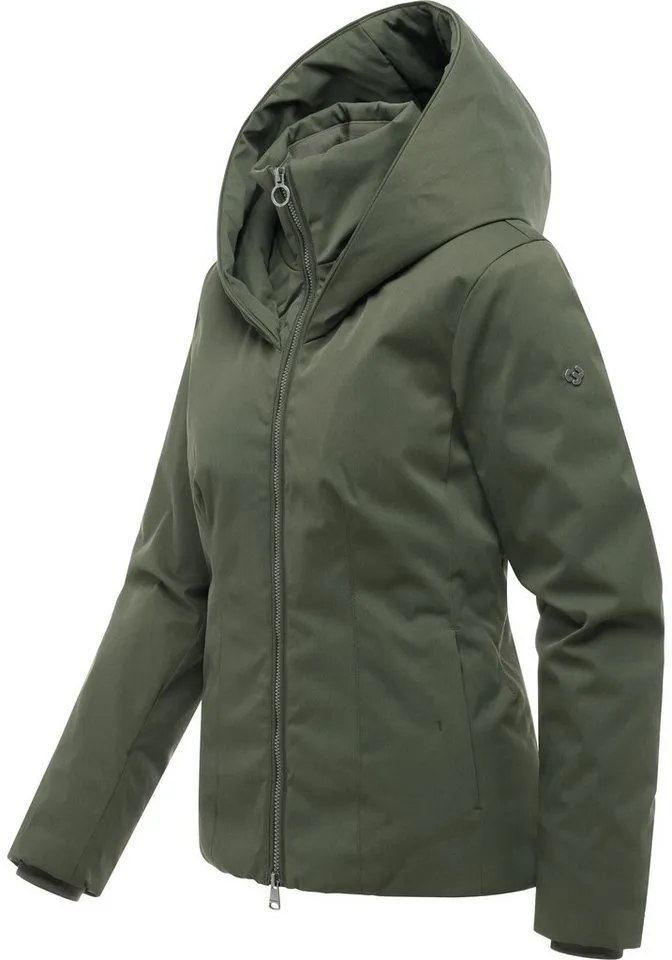 ragwear ragwear Funktionsjacke Annona Y Warme Damen Winterjacke mit weit nach vorn gezogener Kapuze, Grün, – Produktbild 3 von 4