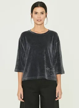 ORGANICATION ORGANICATION Samtbluse aus Bio-Baumwolle und Recyceltes Polyester mit Stickerei – Produktbild 1 von 1