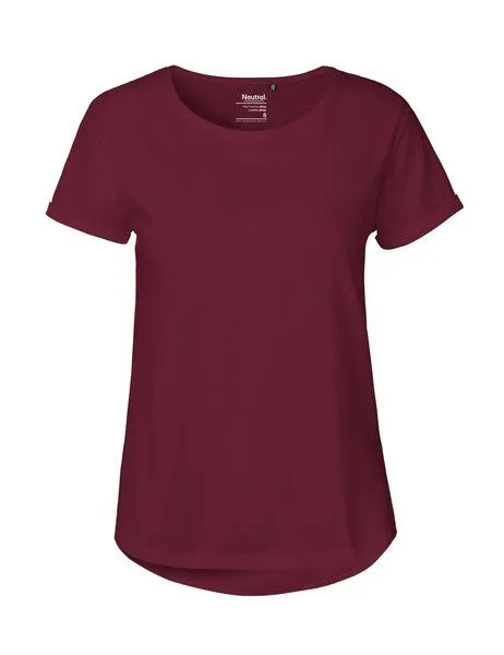 Neutral® - 3FREUNDE Neutral® - 3FREUNDE Frauen T-Shirt Roll-Up, Bordeaux, – Produktbild 1 von 3
