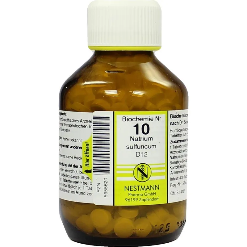 Nestmann Pharma BIOCHEMIE 10 Natrium sulfuricum D 12 Tabletten 400 St Tabletten – Produktbild 1 von 1