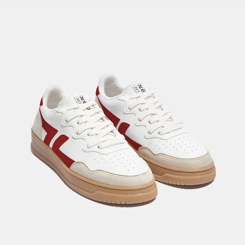 Zèta Zèta Herren vegan Sneaker Bêta B2 Lava, Dunkelrot, – Produktbild 2 von 2