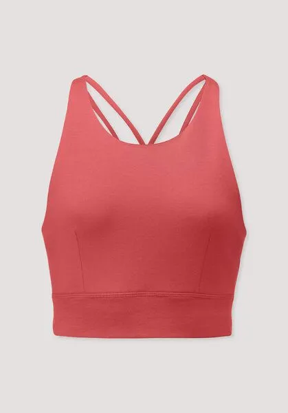hessnatur hessnatur Bustier Fitted Highneck ACTIVE LIGHT, Koralle, – Produktbild 4 von 4